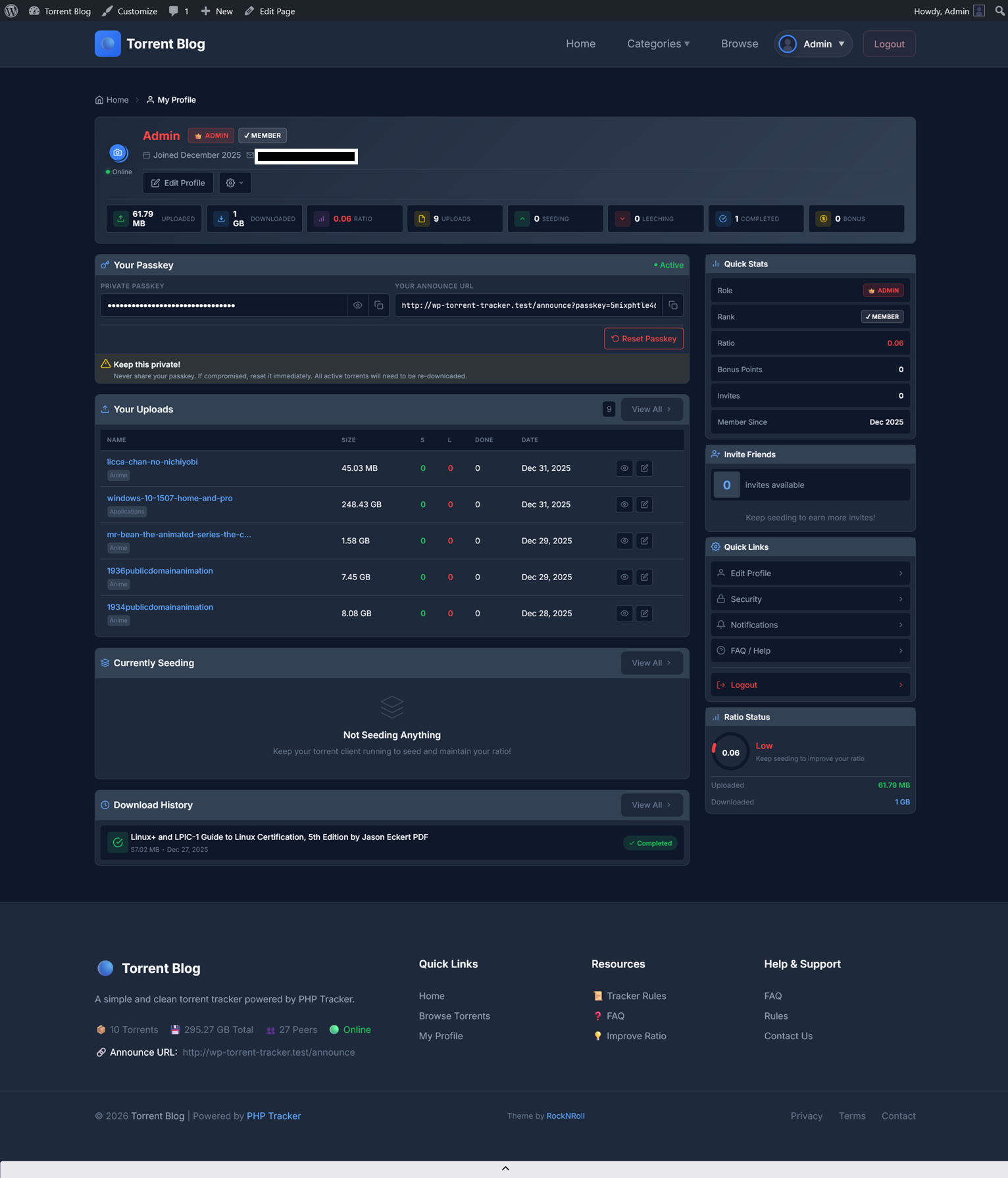 User Profile Page